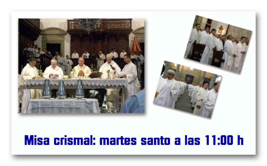 El martes, misa crismal en la Catedral