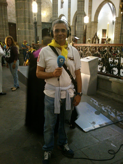 Radio Tamaraceite en simultaneo con la Cadena Cope en la subida de la Virgen del Pino