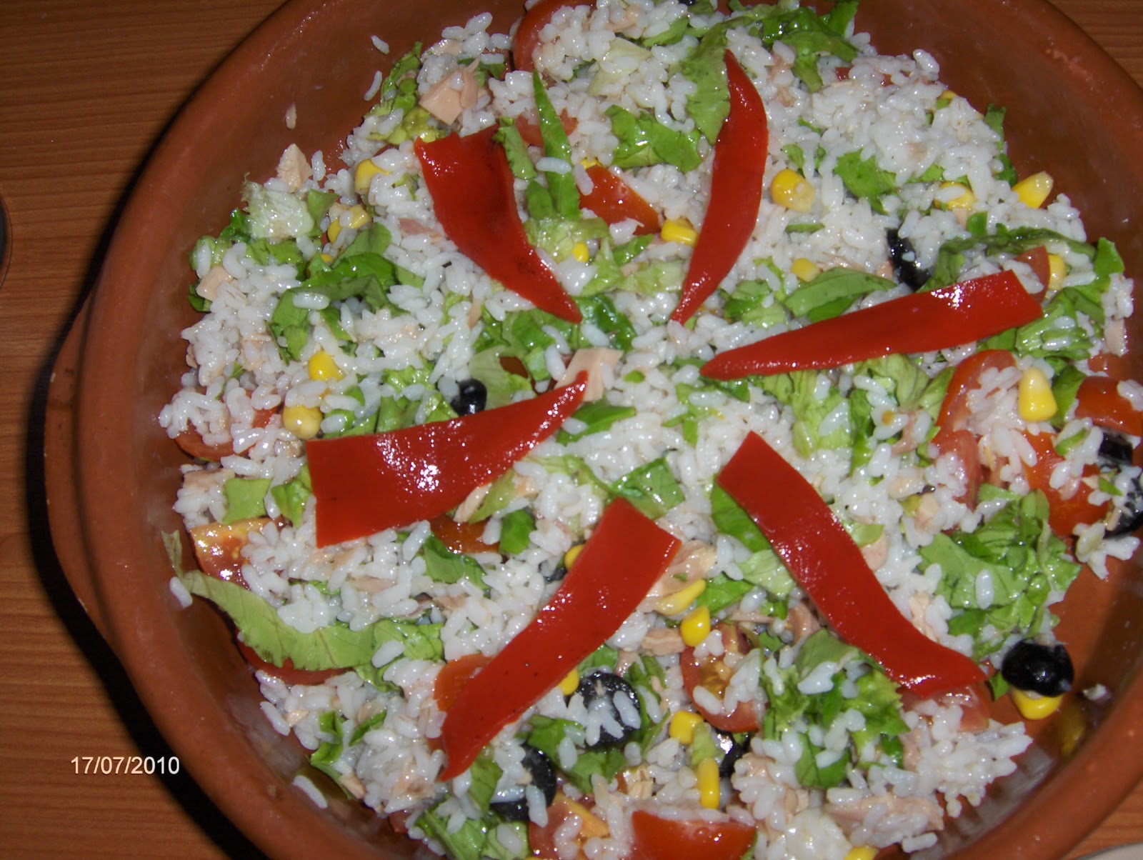 Ensalada de arroz, ‘En la cocina’