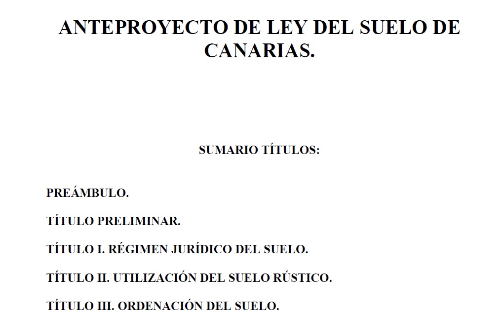 Ley del suelo en Canarias en «Respirando ciudad»