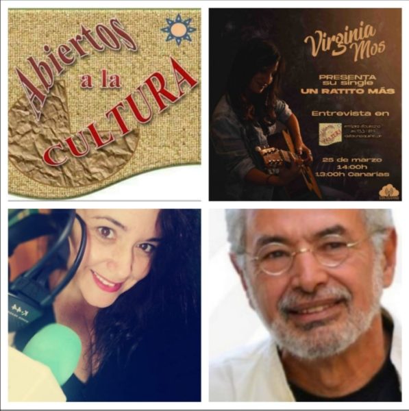 La cantante Virginia Mos y el director de cine Carlos Reyes, en «Abiertos a la Cultura»